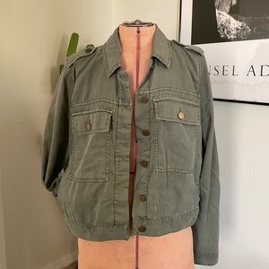 GAP Olive Green Utility Chore Jacket | Vintage Field Coat Gorpcore Aesthetic